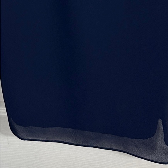 TWO piece set. R & M Richards dress/jacket, embellished, navy blue, 12P - Picture 4 of 16